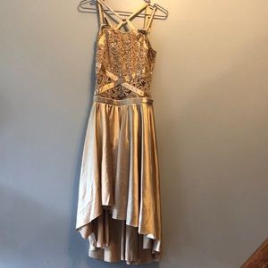 Gold, one piece dance costume